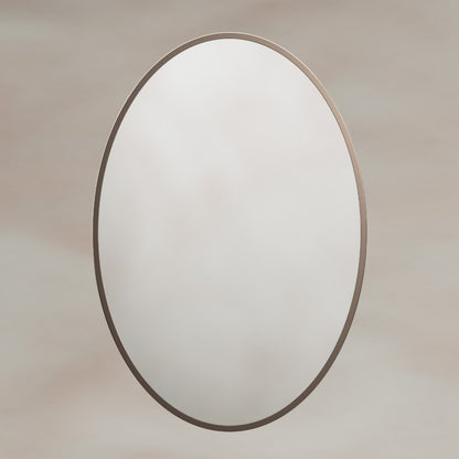 Delphine Oval Mirror 55x80cm in Brushed Bronze - Origins Living, view 4
