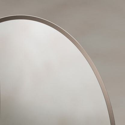 Delphine Oval Mirror 55x80cm in Brushed Bronze - Origins Living, view 6
