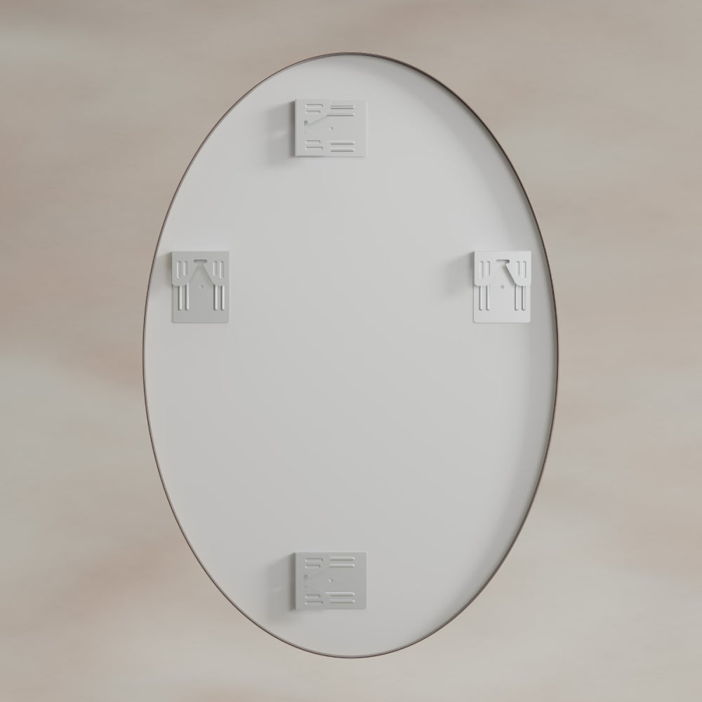 Delphine Oval Mirror 55x80cm in Brushed Bronze - Origins Living, view 7
