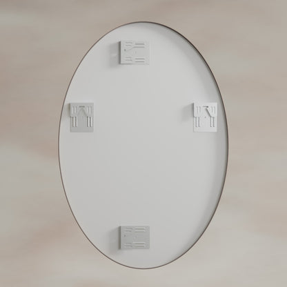 Delphine Oval Mirror 55x80cm in Brushed Bronze - Origins Living, view 7