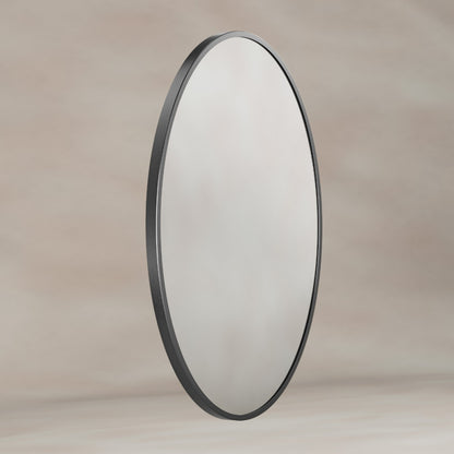 Delphine Oval Mirror 55x80cm in Gunmetal - Origins Living, view 2