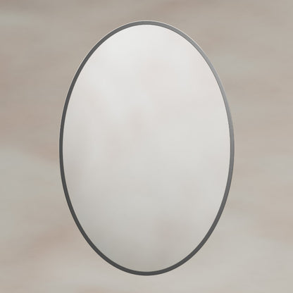 Delphine Oval Mirror 55x80cm in Gunmetal - Origins Living, view 4