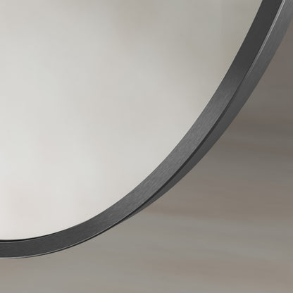 Delphine Oval Mirror 55x80cm in Gunmetal - Origins Living, view 5