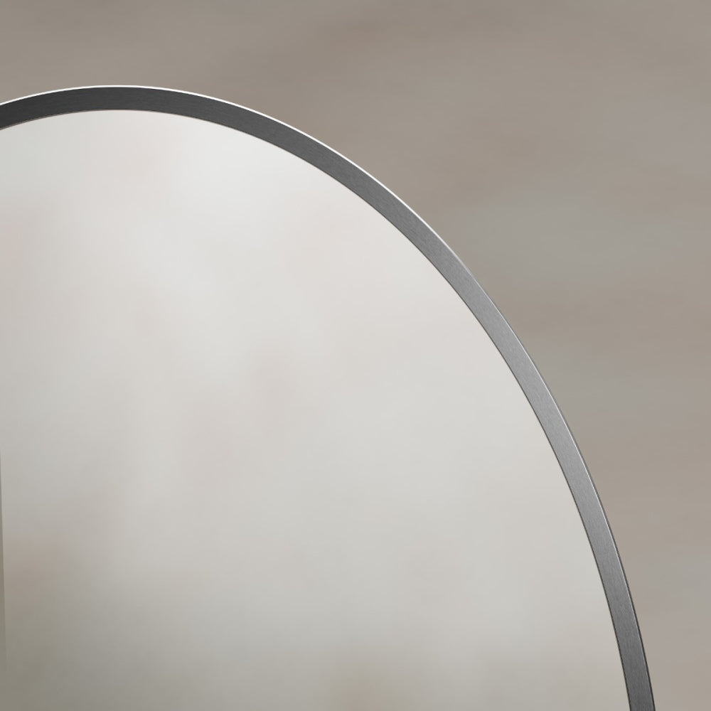 Delphine Oval Mirror 55x80cm in Gunmetal - Origins Living, view 6