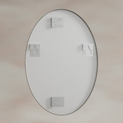 Delphine Oval Mirror 55x80cm in Gunmetal - Origins Living, view 7