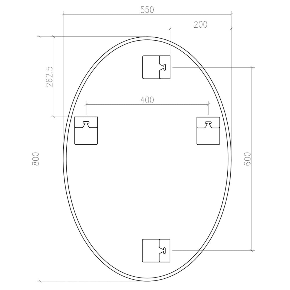 Delphine Oval Mirror 55x80cm in Gunmetal - Origins Living, view 8