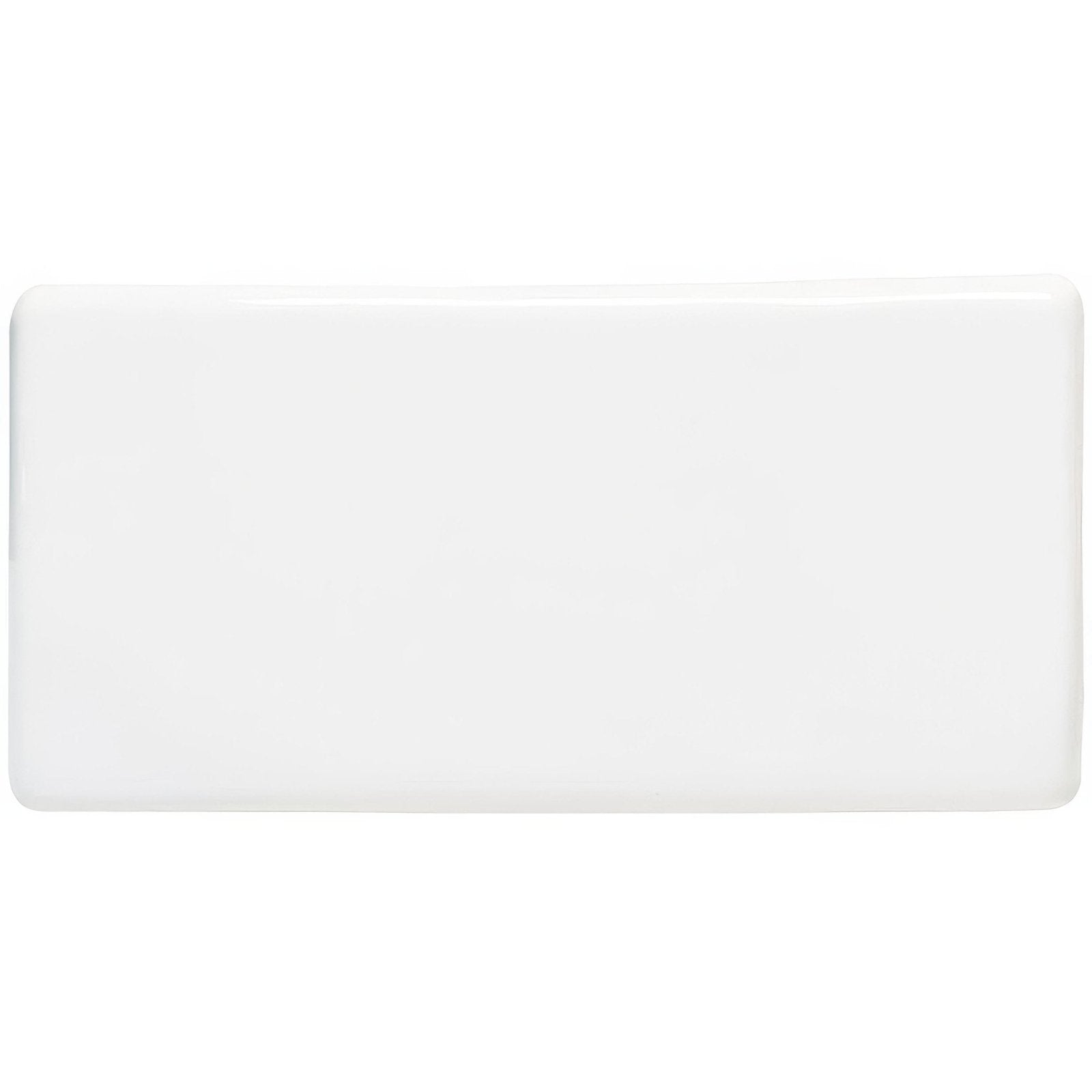 Delft white half tile is a white rectangular ceramic tile with a smooth glossy finish for wall and floor use