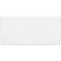 Delft white half tile is a white rectangular ceramic tile with a smooth glossy finish for wall and floor use