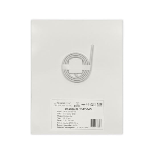 Demister Heat Pad 20x25cm in White - Origins Living