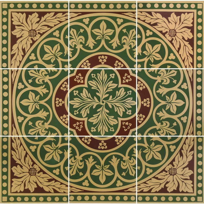 Disraeli 9 Tile Set Green