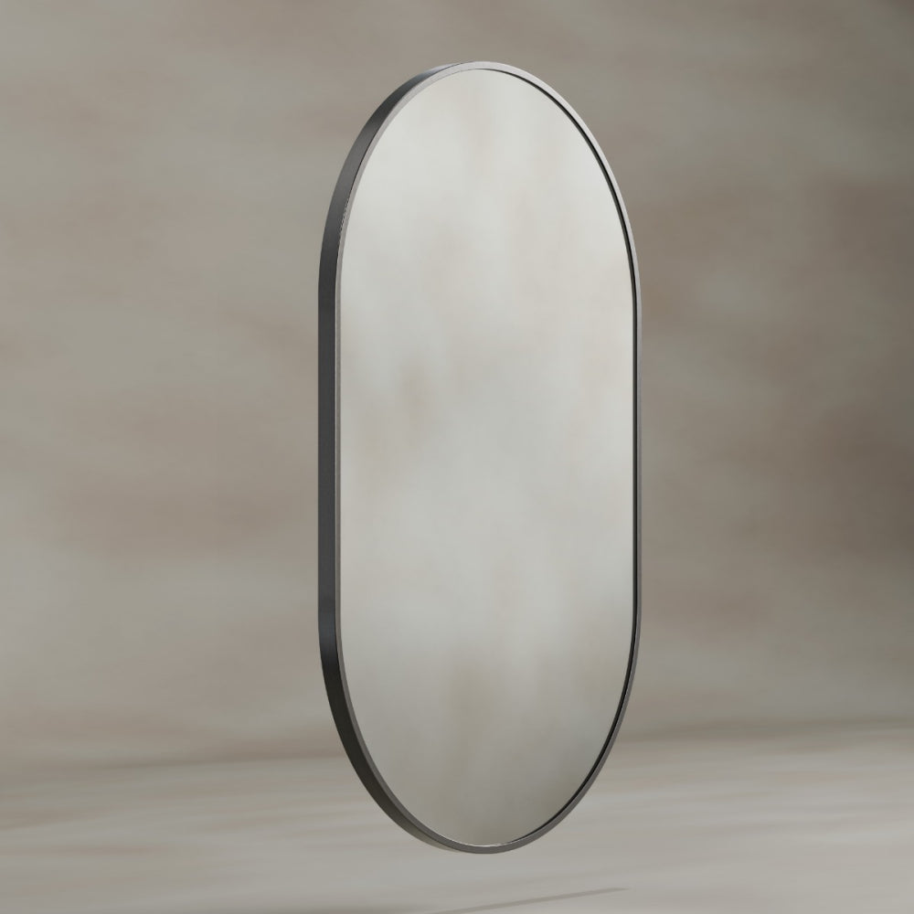 Docklands Capsule Mirror 50x80cm in Gunmetal - Origins Living, view 2