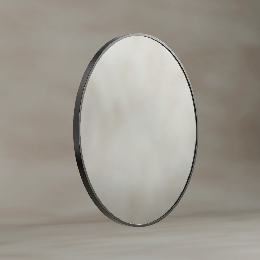 Docklands Round Mirror 60cm in Gunmetal - Origins Living, view 2
