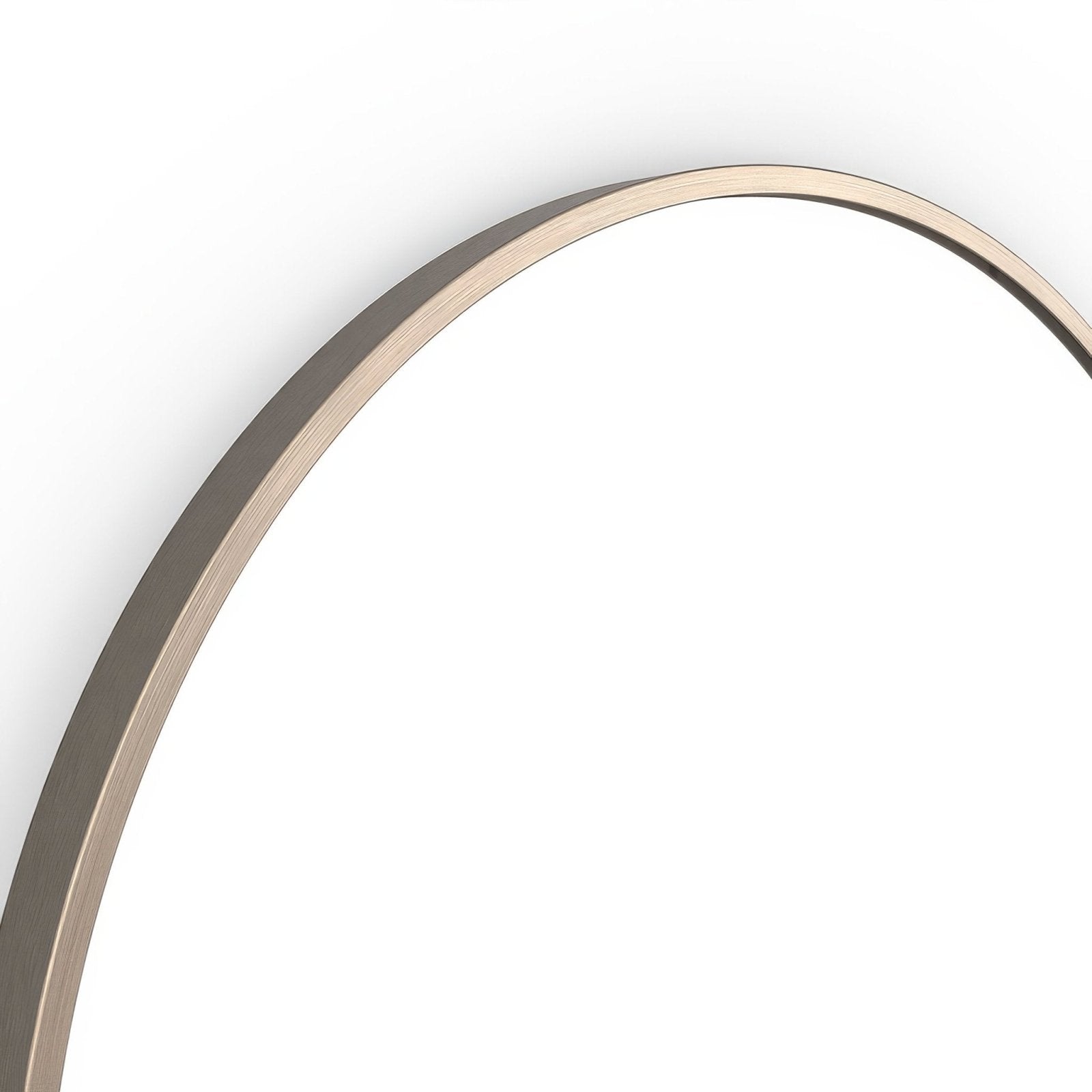 Docklands capsule mirror oval shaped with a brushed bronze metallic frame for modern home decor