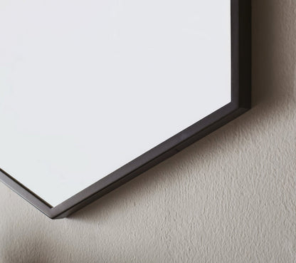 Docklands Hexagonal Mirror Black