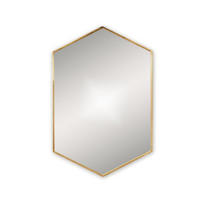Docklands Hexagonal Mirror Brushed Brass