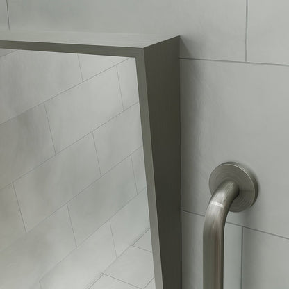 Docklands Inclusive Angled Mirror Brushed Stainless Steel