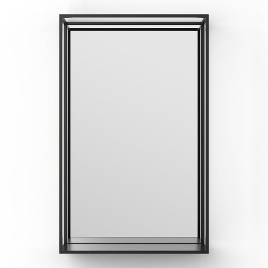 Docklands Mirror With Shelf 50x80cm in Black - alternate view