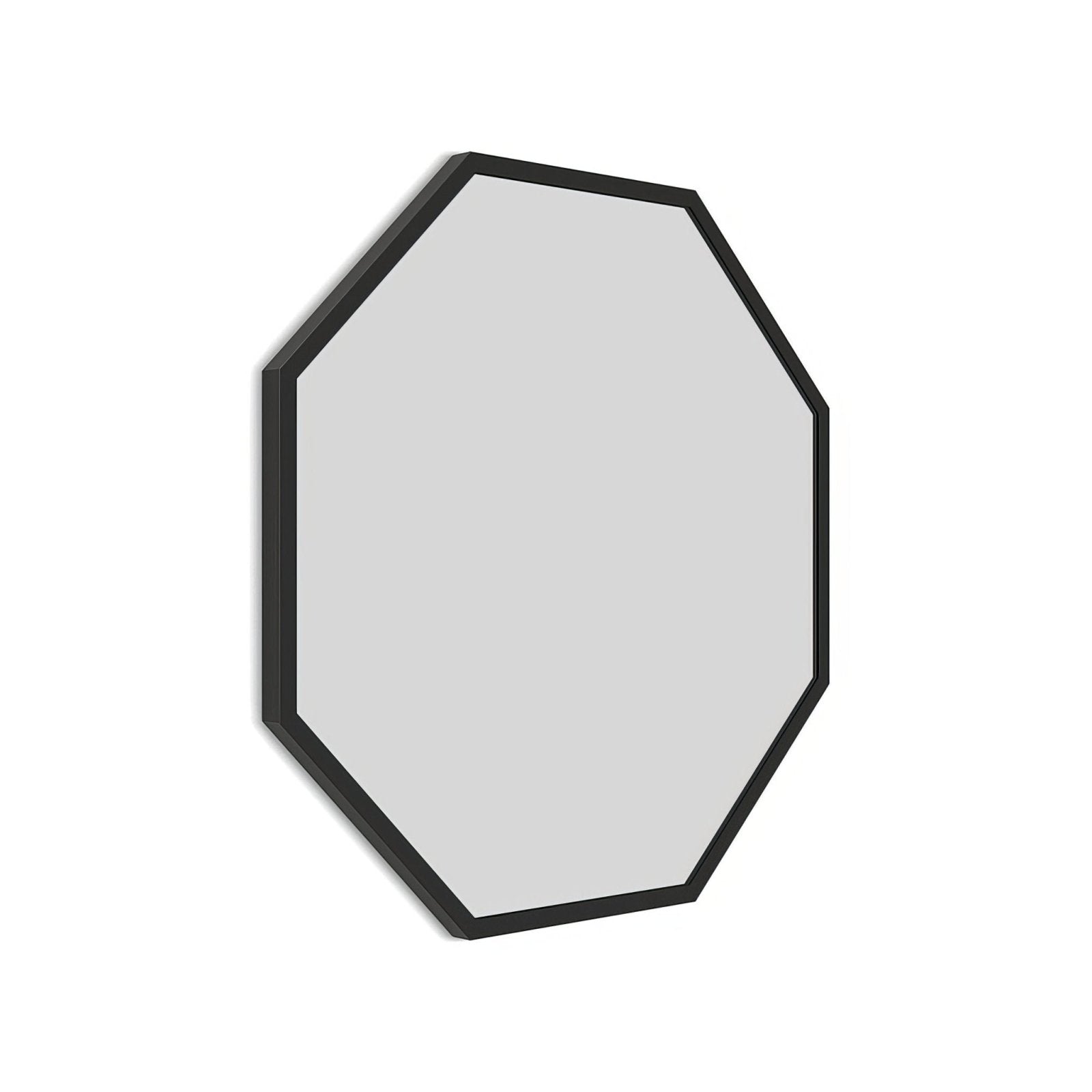 Black octagonal docklands mirror 60cm with sleek modern frame perfect for stylish home decor