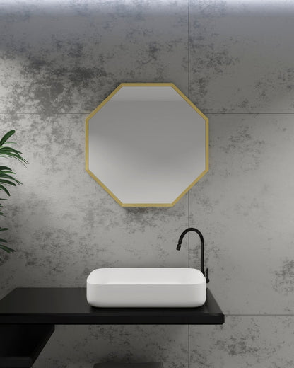 Docklands Octagon Mirror 60cm Brushed Brass