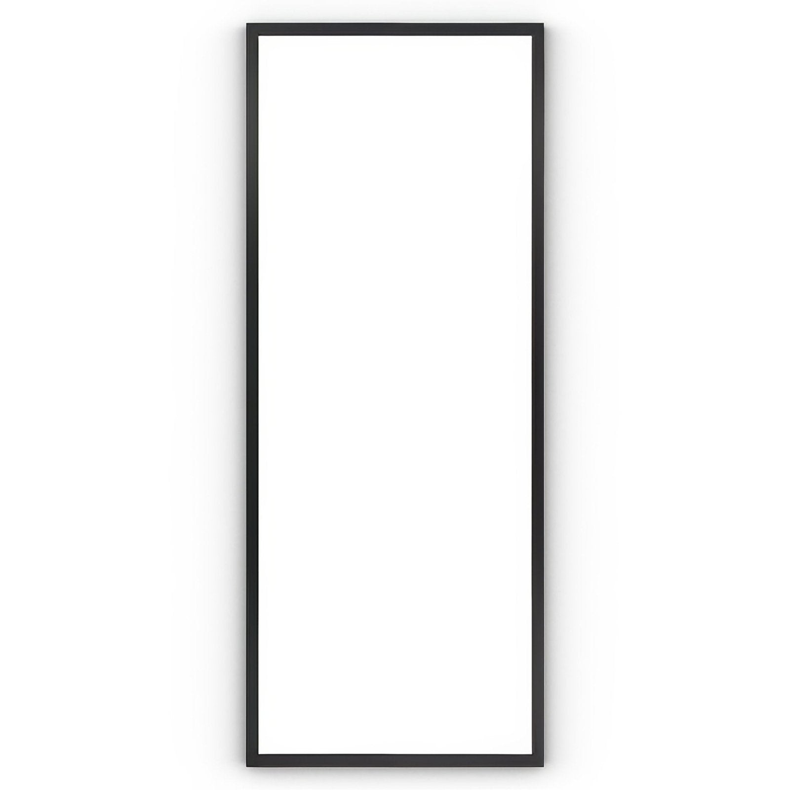 Docklands rectangular mirror 40x100cm black with a minimalist design and smooth matte finish in black frame