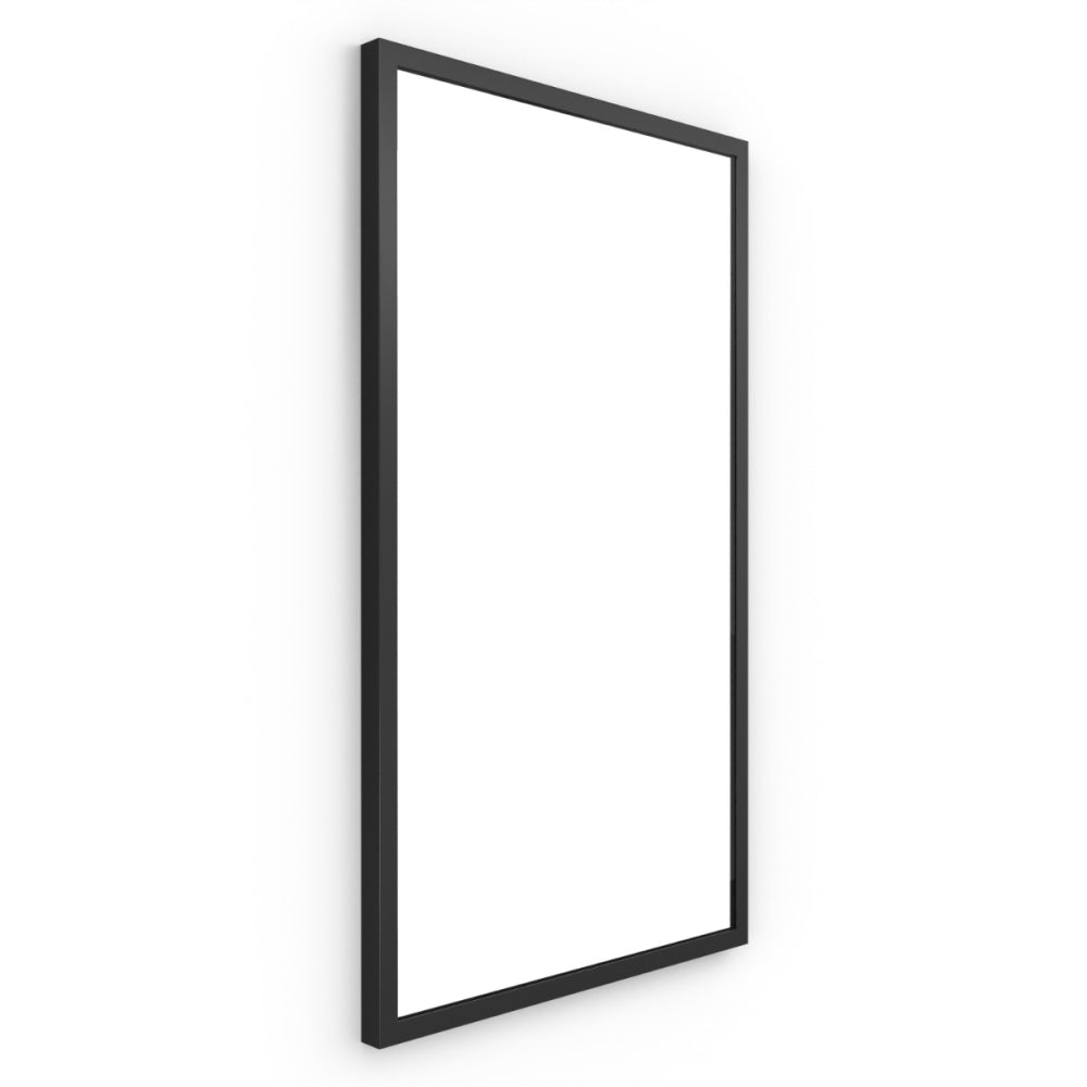 Black rectangular Docklands mirror 40x70cm with minimalist frame design ideal for modern interior decor