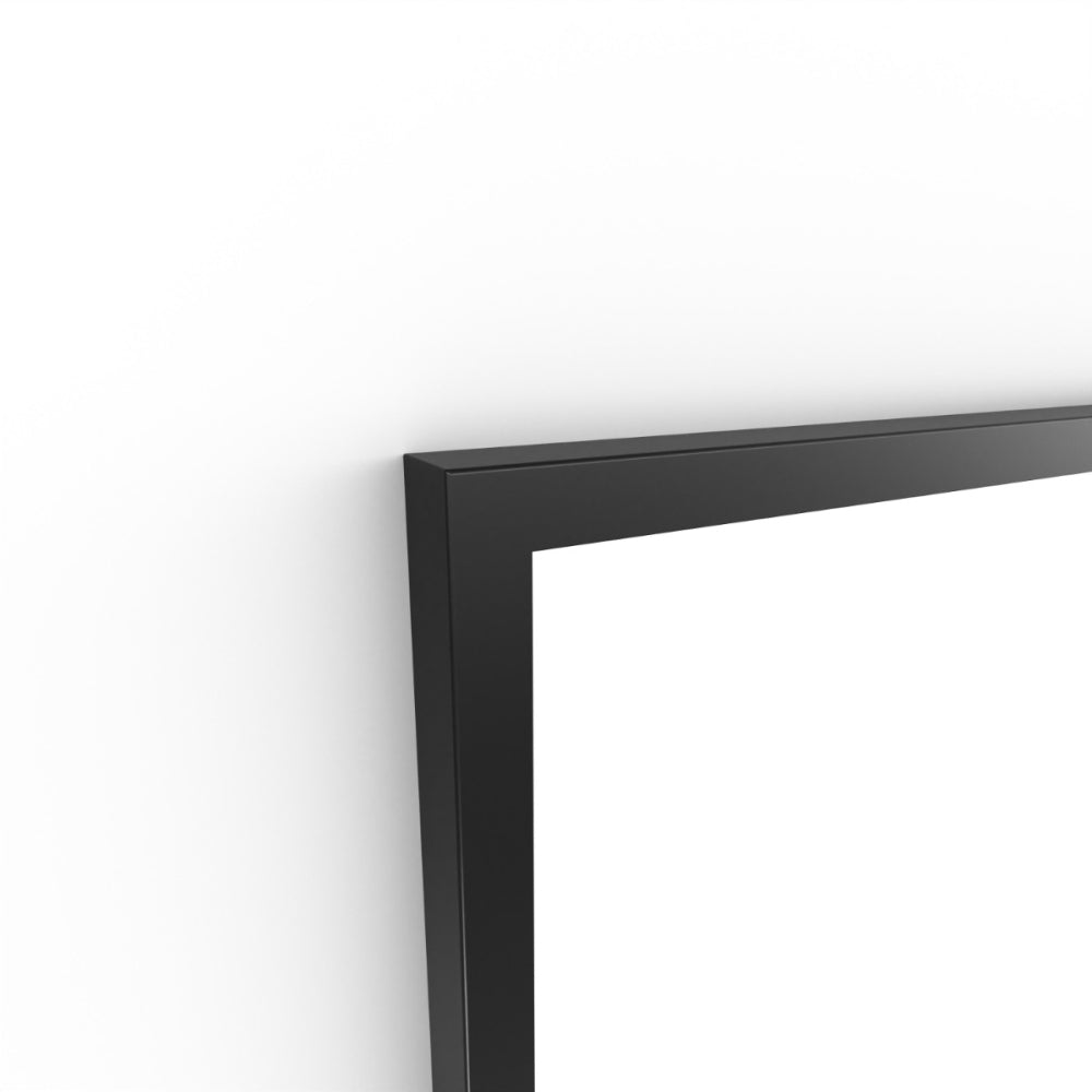 Black minimalist Docklands rectangular mirror 40x70cm with sleek matte finish for stylish wall decor