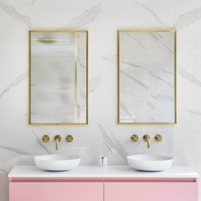 Docklands Rectangular Mirror 50x80cm Brushed Brass