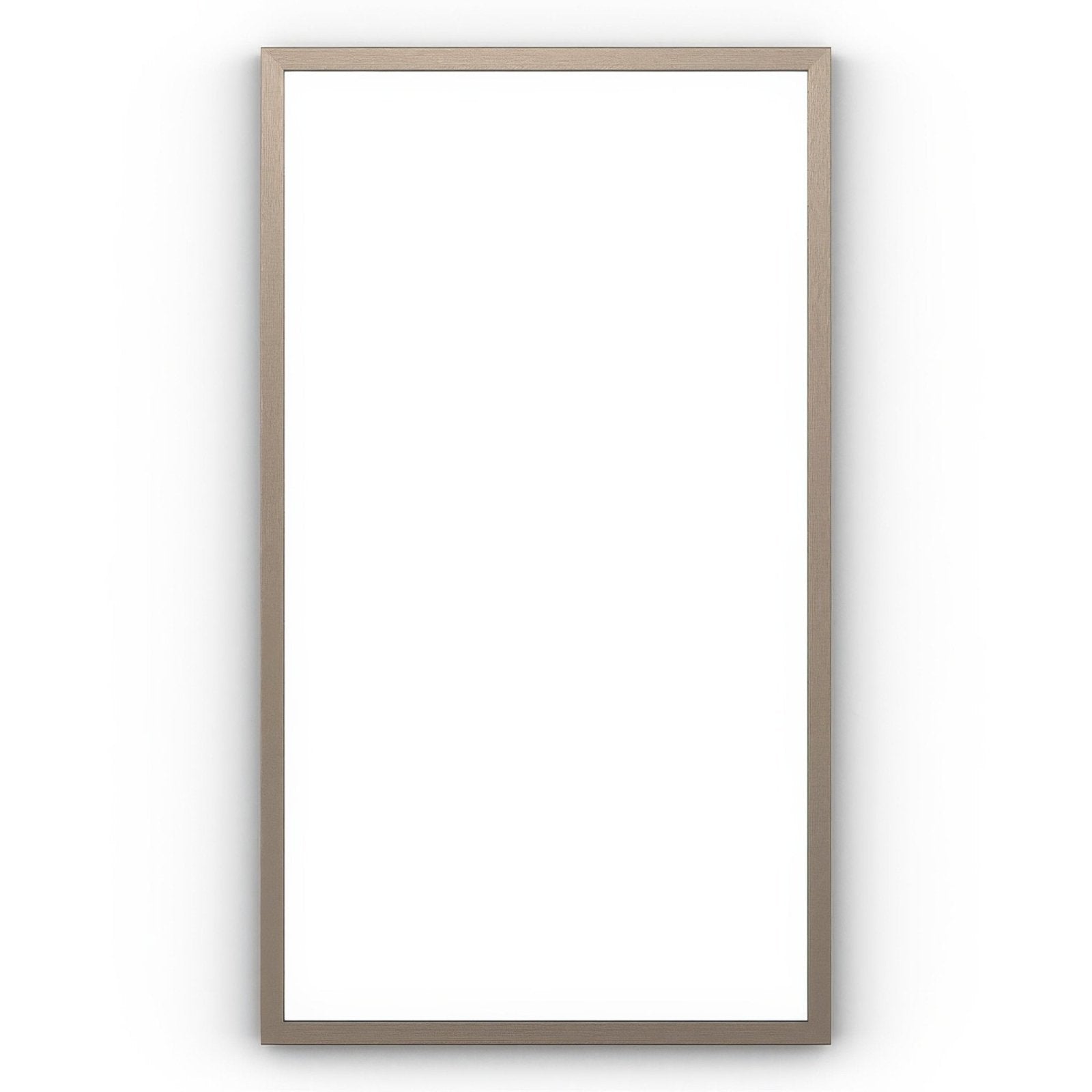 A sleek rectangular docklands mirror 50x80cm with a modern brushed bronze metallic frame