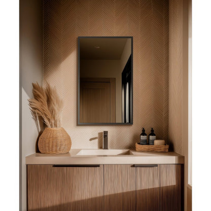 Docklands Rectangular Mirror 50x80cm Brushed Stainless Steel
