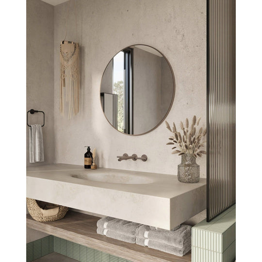 Docklands Round Mirror 60cm Brushed Bronze - alternate view