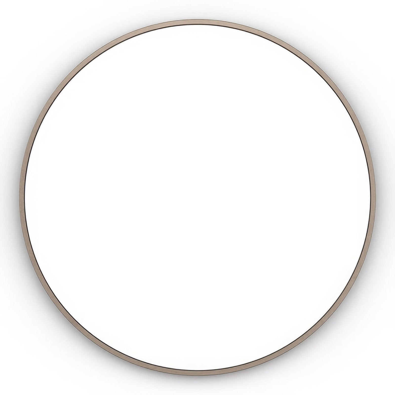 Circular docklands round mirror 60cm with a sleek brushed bronze metallic frame for stylish wall decor