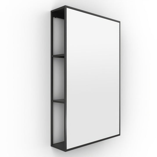Dockside Mirror With Open Shelving 50 Black - alternate view