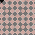 Pink and gray diamond patterned tile floor in dorchester carnation pink and revival grey colors