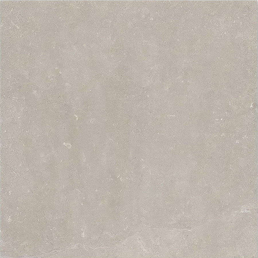 Dorset porcelain grey stone tile with a subtle textured surface ideal for durable indoor and outdoor flooring