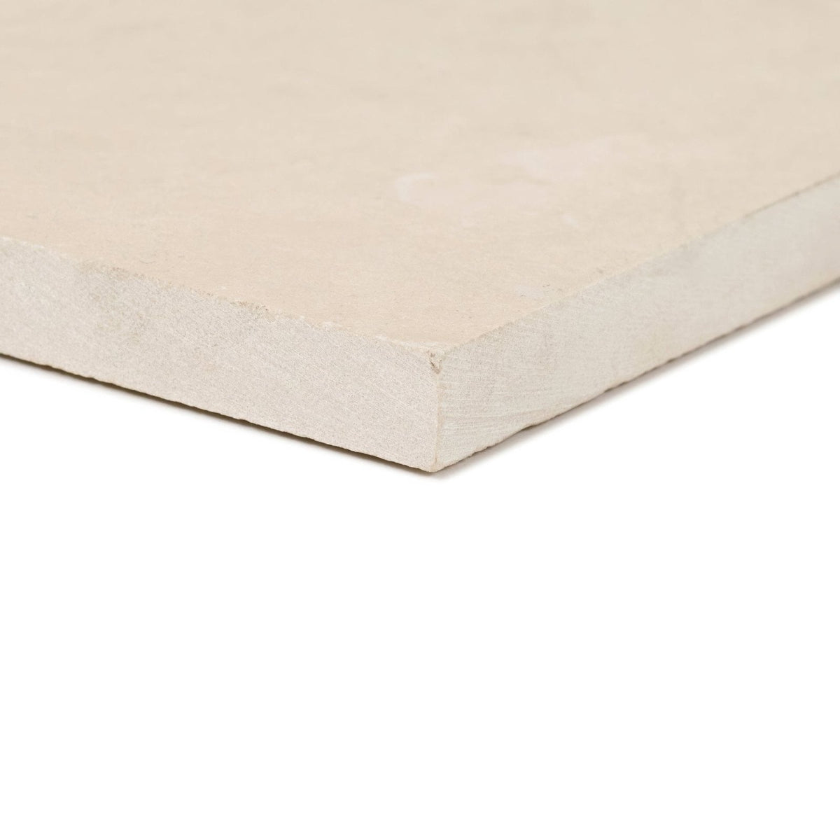 Beige rectangular dorzano diamond sawn edge tile 40.6 x 61cm with smooth slightly textured surface and visible edges