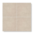 Beige square dorzano tumbled ceramic tiles 40.6 x 40.6cm with subtle textured finish for flooring and walls