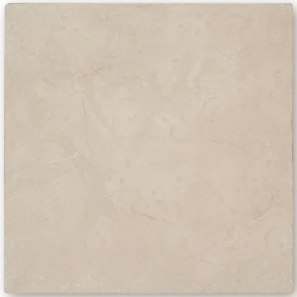Beige Dorzano tumbled stone tile 40.6 x 40.6cm with subtle natural veining and smooth matte finish
