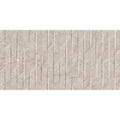 Beige dual tortora blend decor matt tile with vertical grooves and stone like textured finish 30 x 60cm