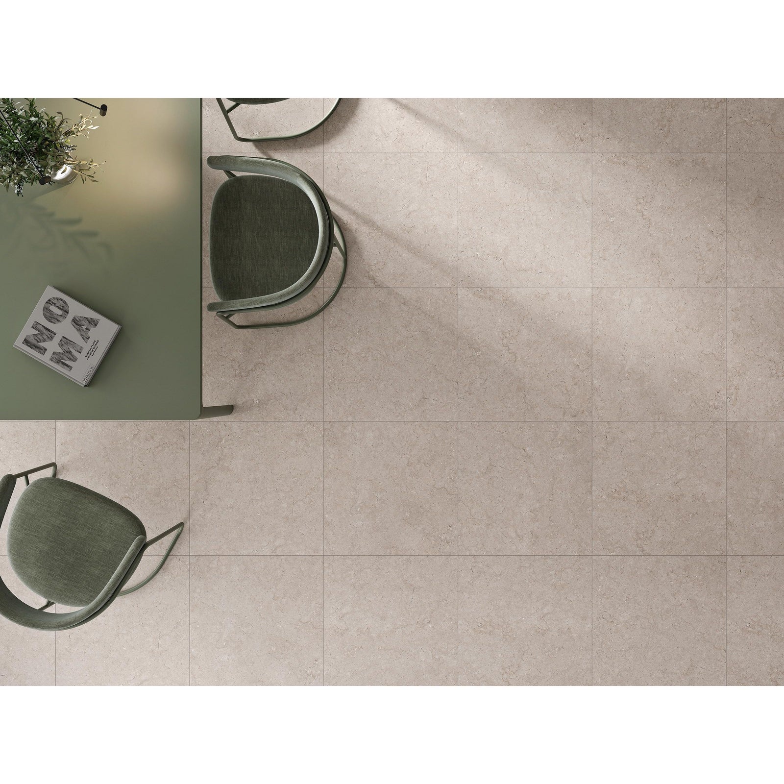 Dual Tortora Matt 60 x 60cm Porcelain Wall & Floor Tile in a bathroom setting