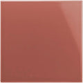 A square glossy terracotta ceramic tile with a smooth reflective surface duchy pink field tile
