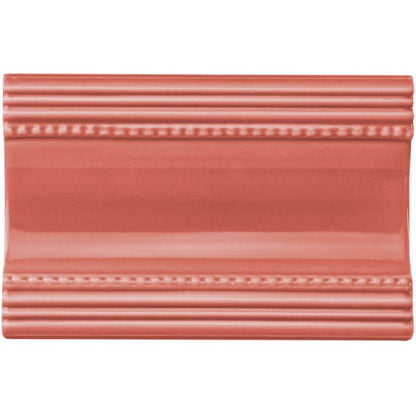 Duchy Pink Plain Cornice Ceramic Wall Tile 152x75mm
