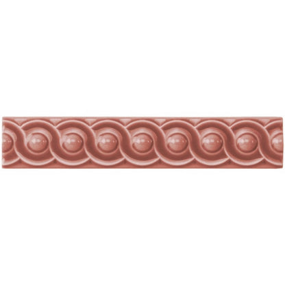 Duchy Pink Scroll Moulding Ceramic Wall Tile 152x29mm
