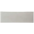 A sleek rectangular ceramic brick tile dunwich with a smooth glossy white finish