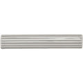Dunwich bundled reed off-white ceramic tile with glossy finish and evenly spaced horizontal ridges
