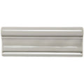 Dunwich Hampton sleek glossy gray ceramic tile with classic three-tiered profile and smooth rounded edges
