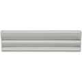 Dunwich kensington sleek light gray ceramic tile with glossy finish and three parallel ridges along its length