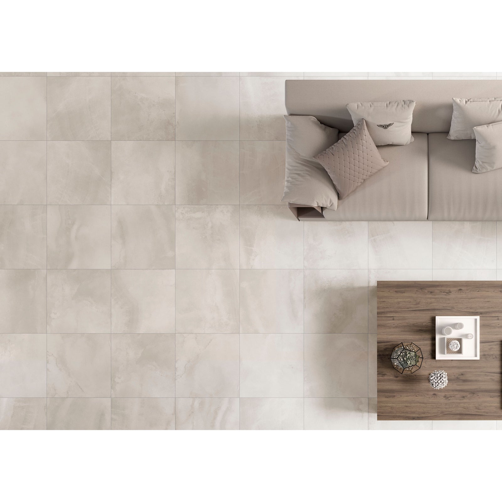 Durango Beige Matt 60 x 60cm Porcelain Wall & Floor Tile – close-up detail