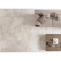 Durango beige matt 60 x 60cm ceramic floor tiles with a beige textured natural stone-like finish