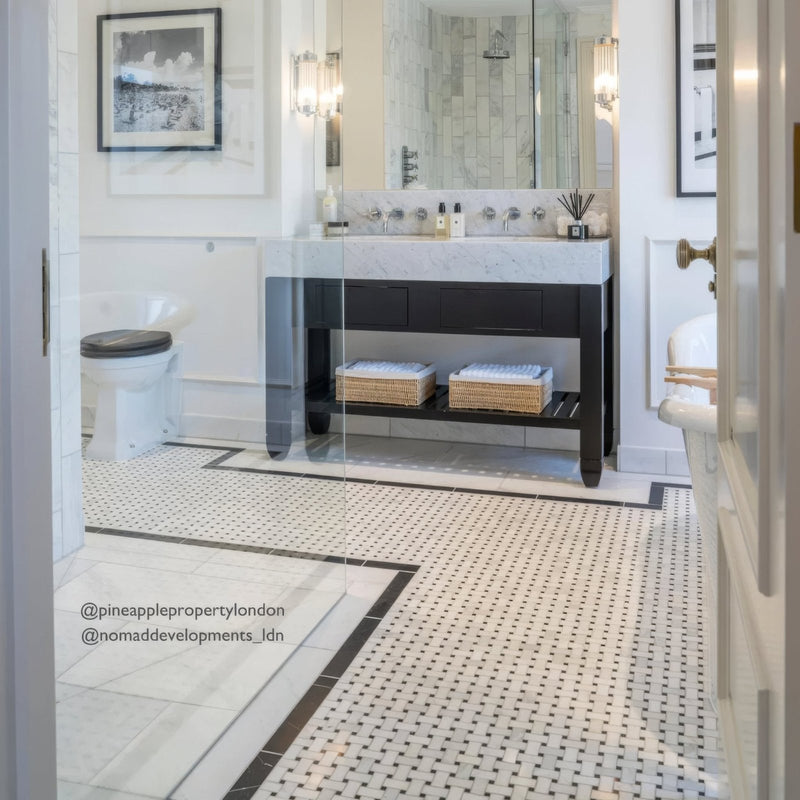 East Hampton Basketweave Marble Mosaic