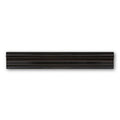East hampton black marble dado decorative molding with black glossy finish and classic reeded design